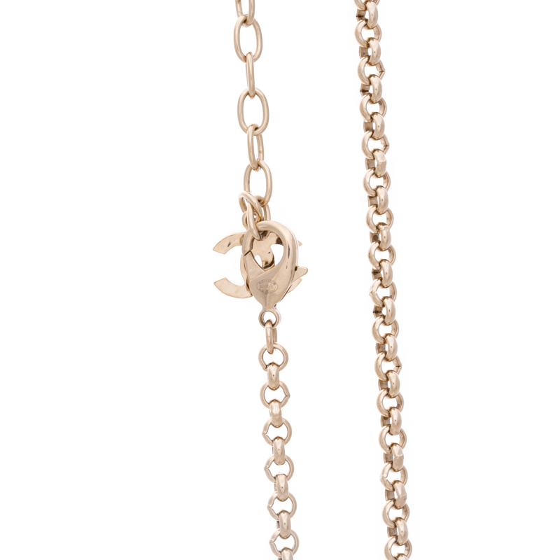 Pearl CC Drop Necklace