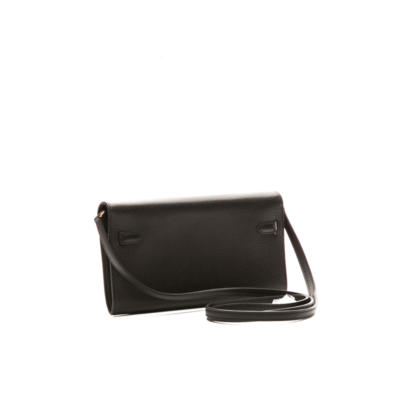 Kelly Classique To Go Wallet Black Epsom Leather