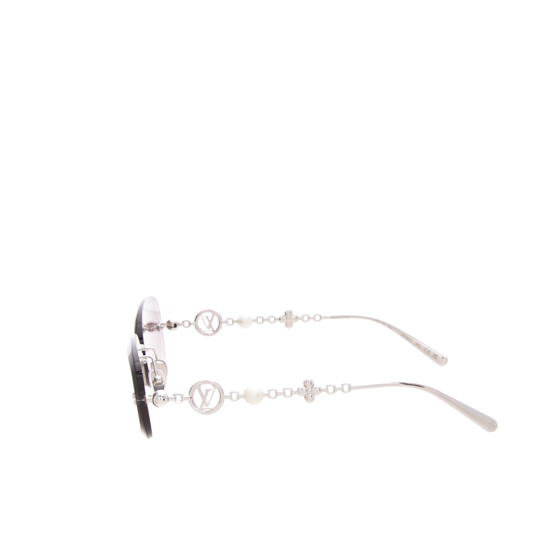 Louis Vuitton - Silver LV Jewel Pearl Oval Sunglasses