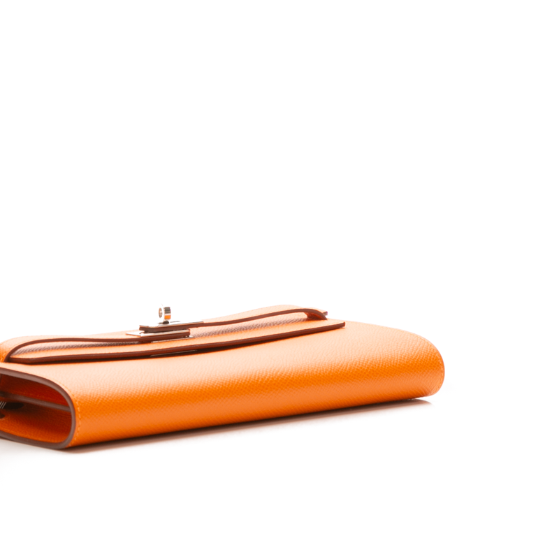 Kelly Classique To Go Wallet Orange Epsom Leather