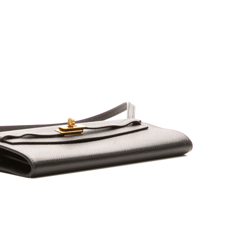 Kelly Classique To Go Wallet Black Epsom Leather