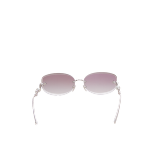 Louis Vuitton - Silver LV Jewel Pearl Oval Sunglasses