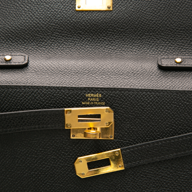 Kelly Classique To Go Wallet Black Epsom Leather