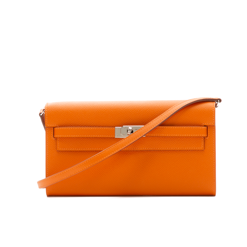 Hermes-Kelly-Classique-To-Go-Wallet- Orange-Epsom-Leather-300987