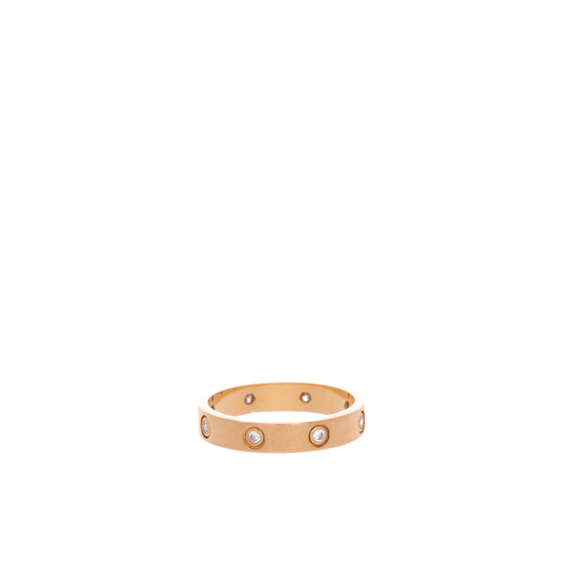 8 Diamond Small Love Ring - Size 7.5