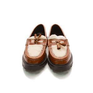 Celine - Brown Shearling Loafers (39.5) Margaret