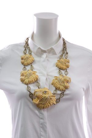 Gucci Rajah Tiger Necklace - Ivory Resin