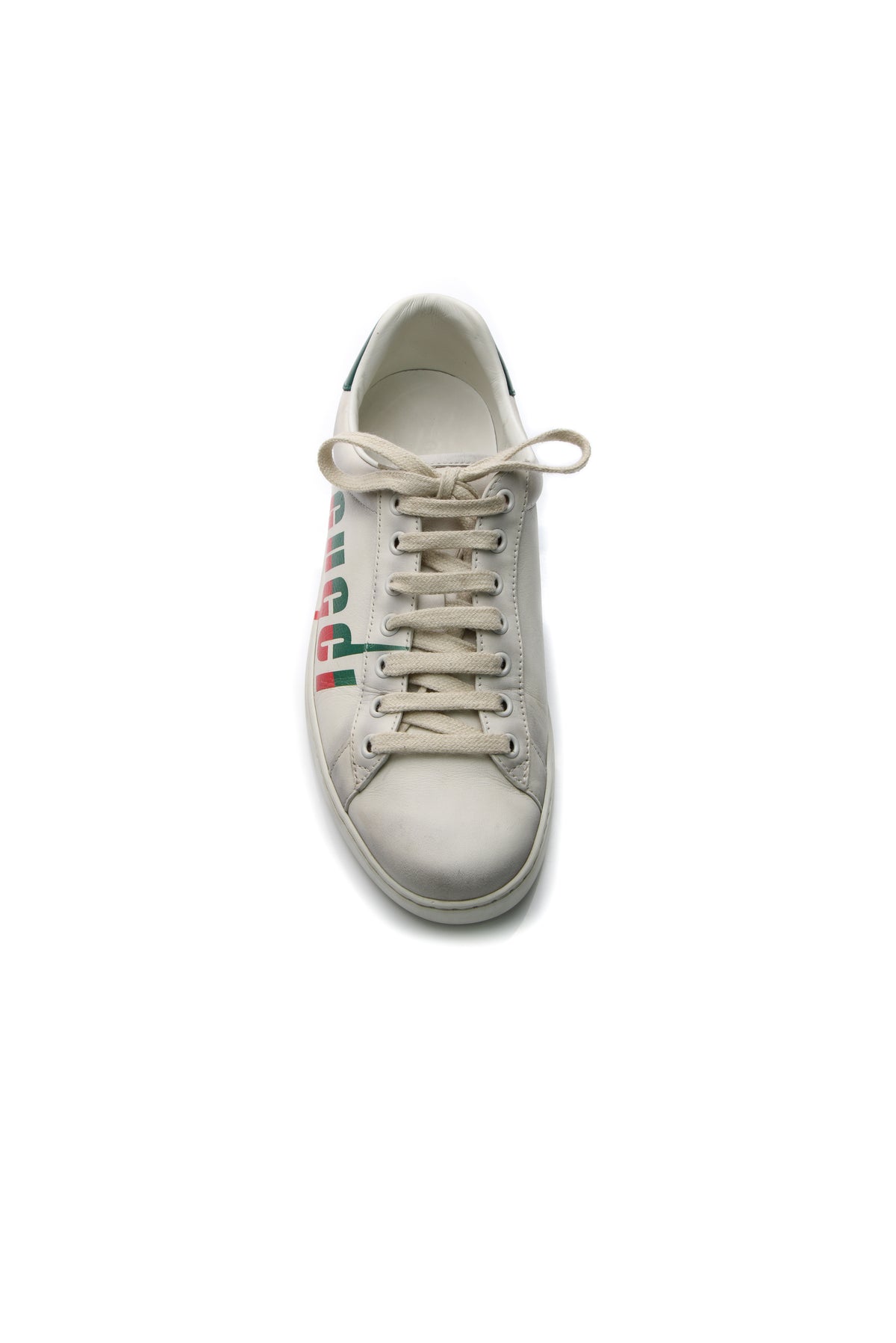 Gucci Men Ace Sneakers , White Leather, Size G 8.5 / US 9.5
