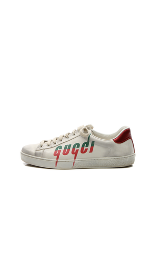 Gucci Distressed Blade Ace Men's Sneakers - Ivory US Size 7