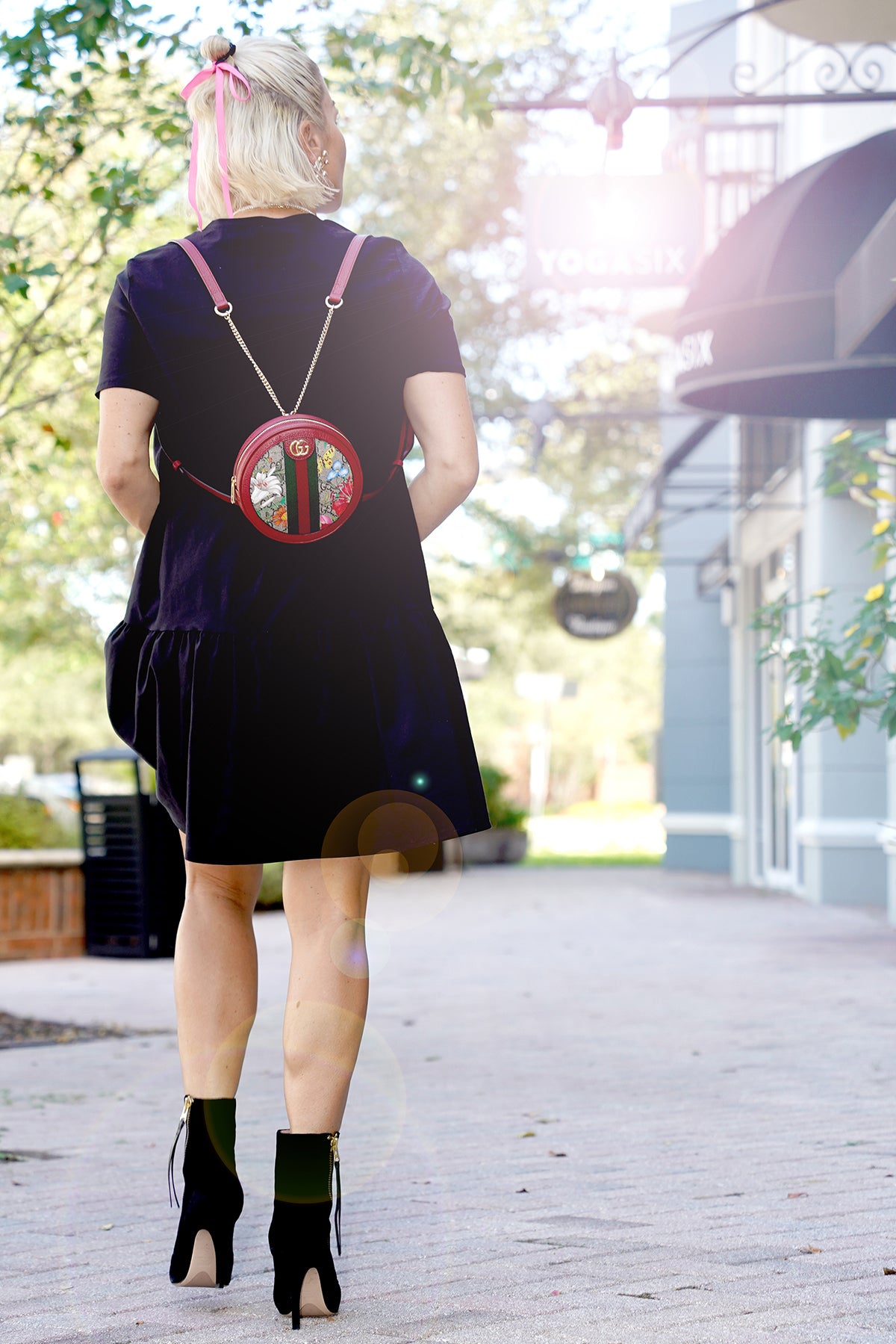 Gucci Flora Ophidia Mini Round Backpack - Supreme