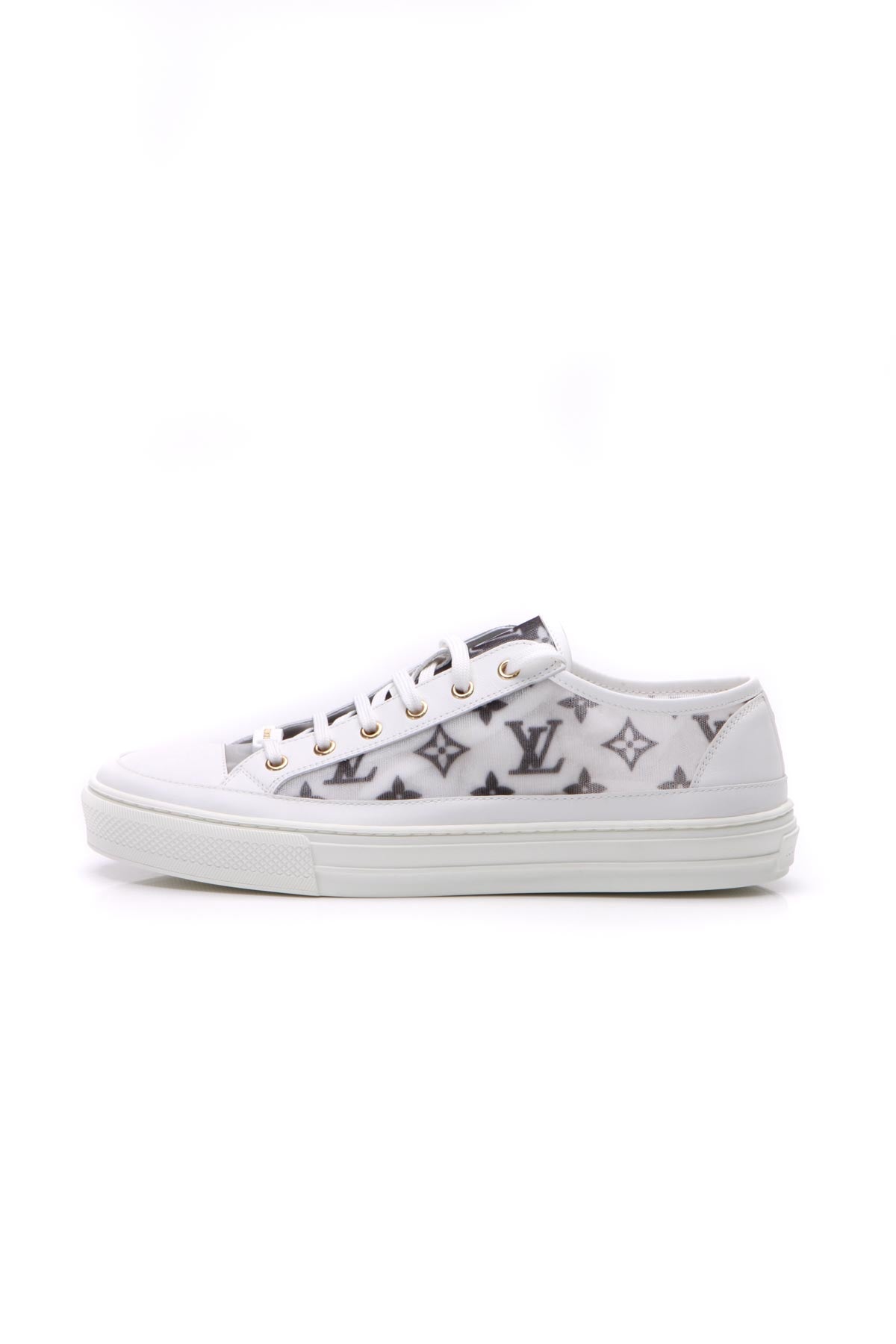 Louis Vuitton White Mesh And Leather Run Away Low Top Sneakers Size 38.5 Louis  Vuitton