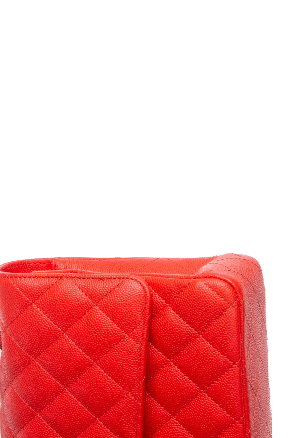 Chanel Classic Caviar Quilted Leather Flat Wallet Pouch Red