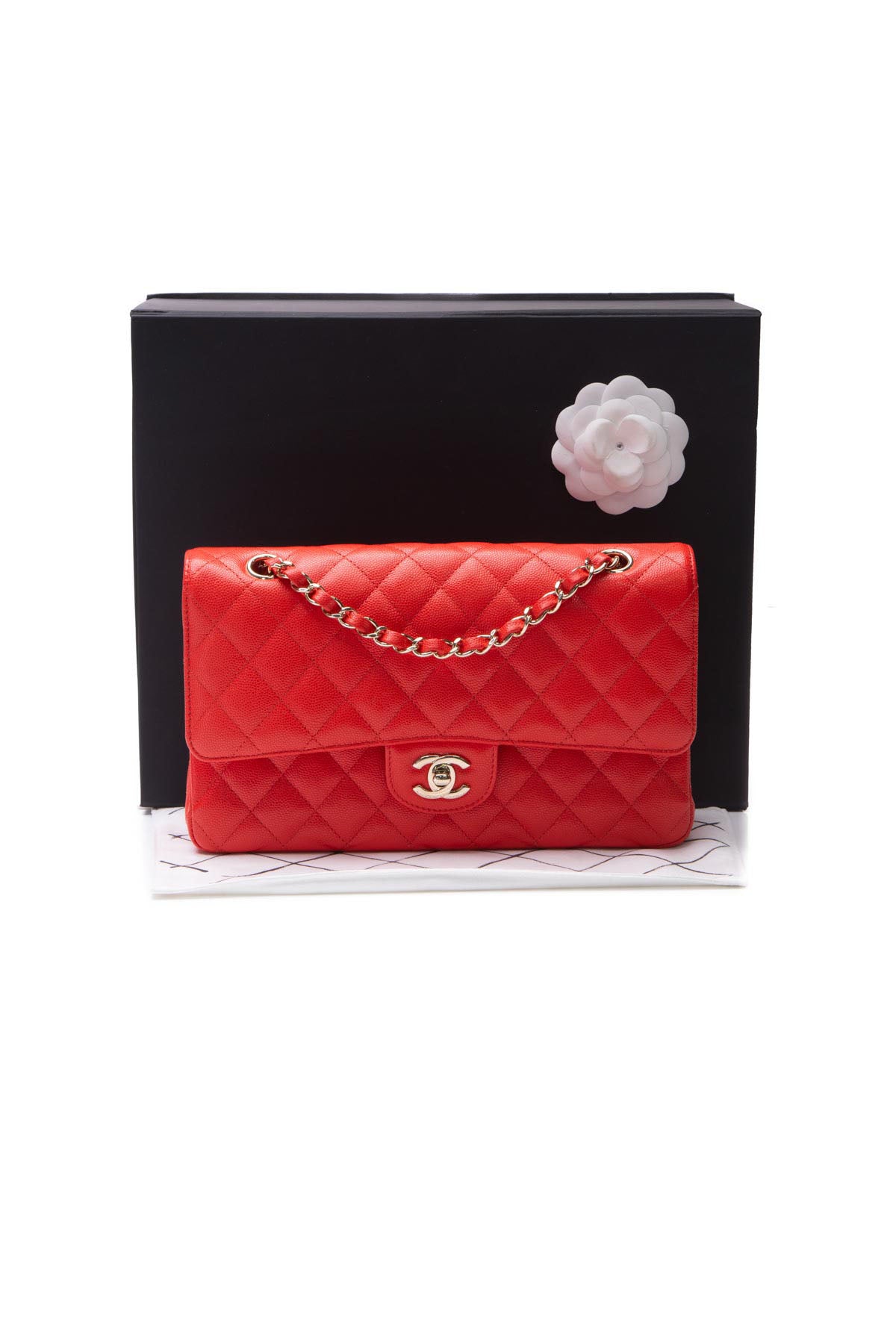 red classic chanel bag new