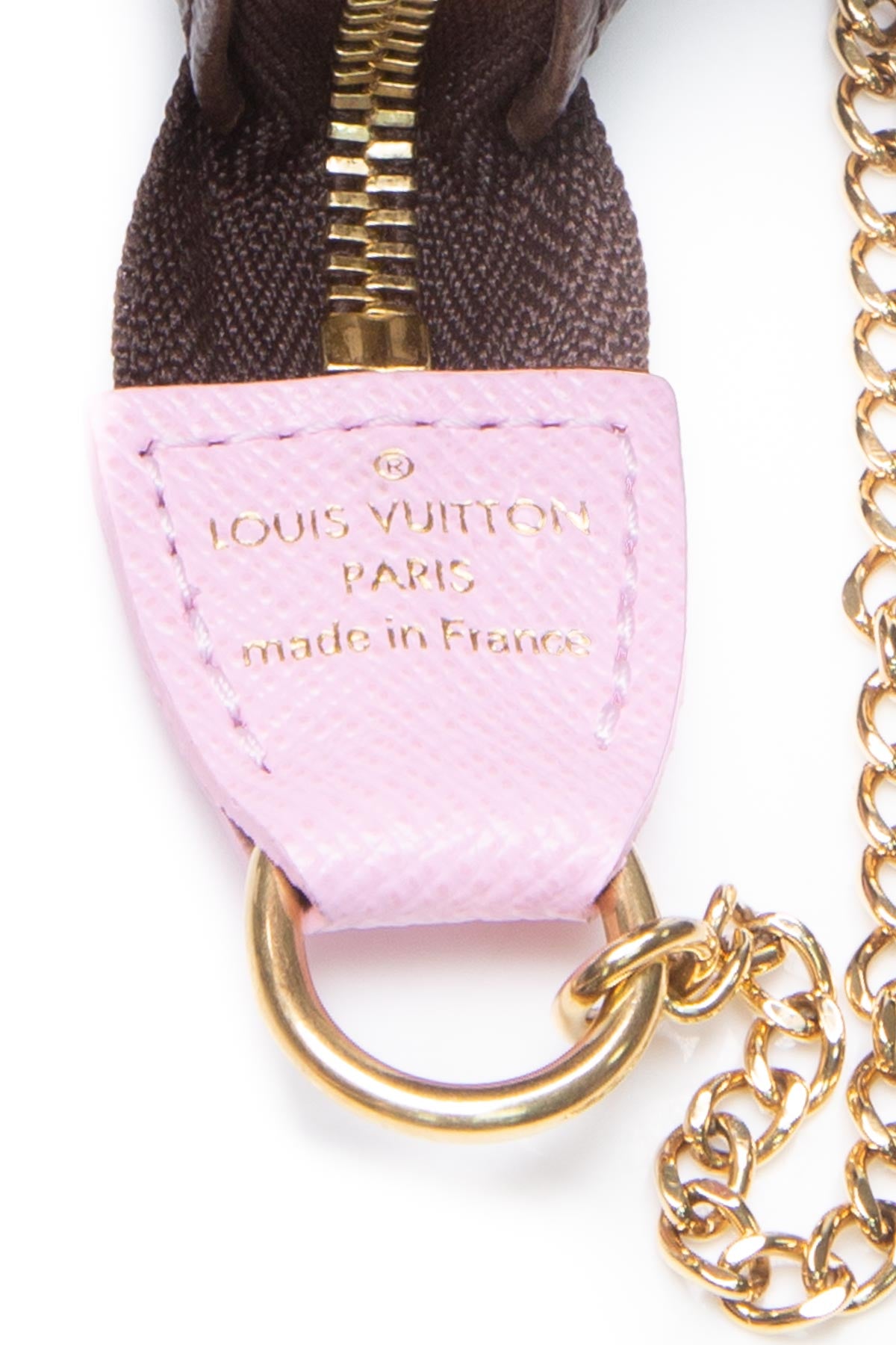 Louis Vuitton Monogram Mini Pochette with Crossbody Strap & Chain