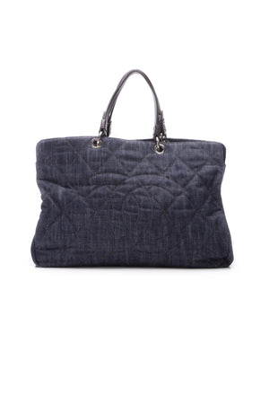 Chanel Denim Quilted CC Tote Bag