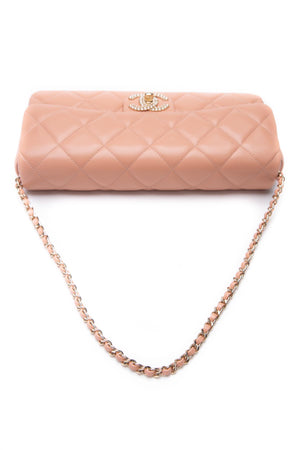 Chanel East West Pearl CC Single Flap Bag