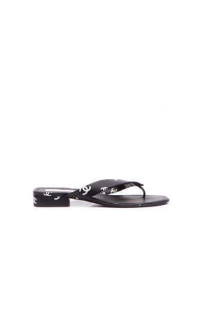 Chanel CC Thong Sandals - Size 42