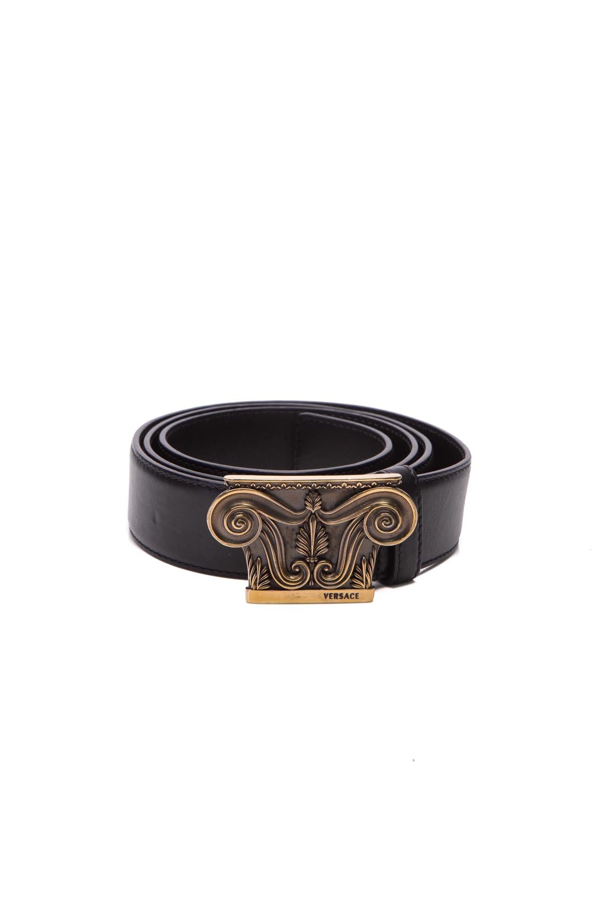 Versace Medusa Rectangular Buckle Belt in Black for Men