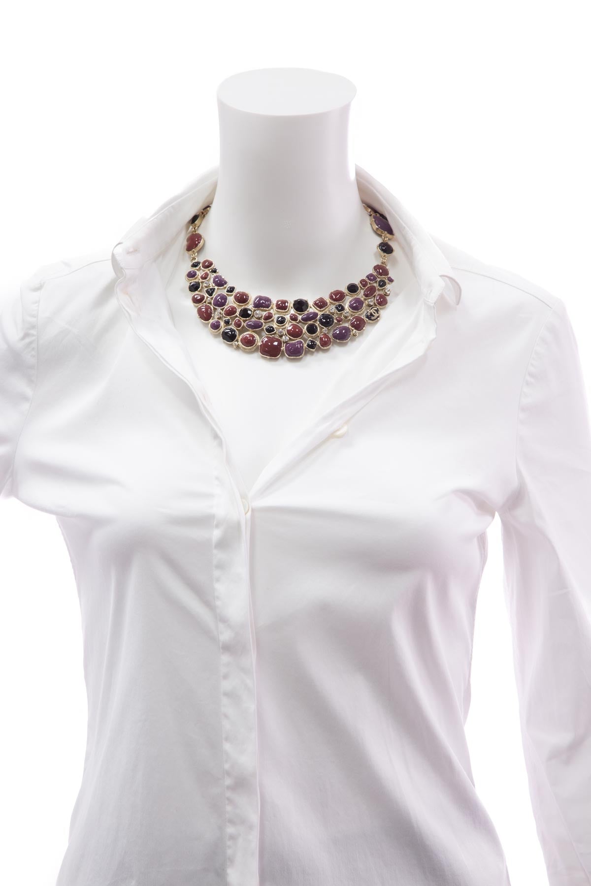 Chanel Gripoix CC Bib Necklace