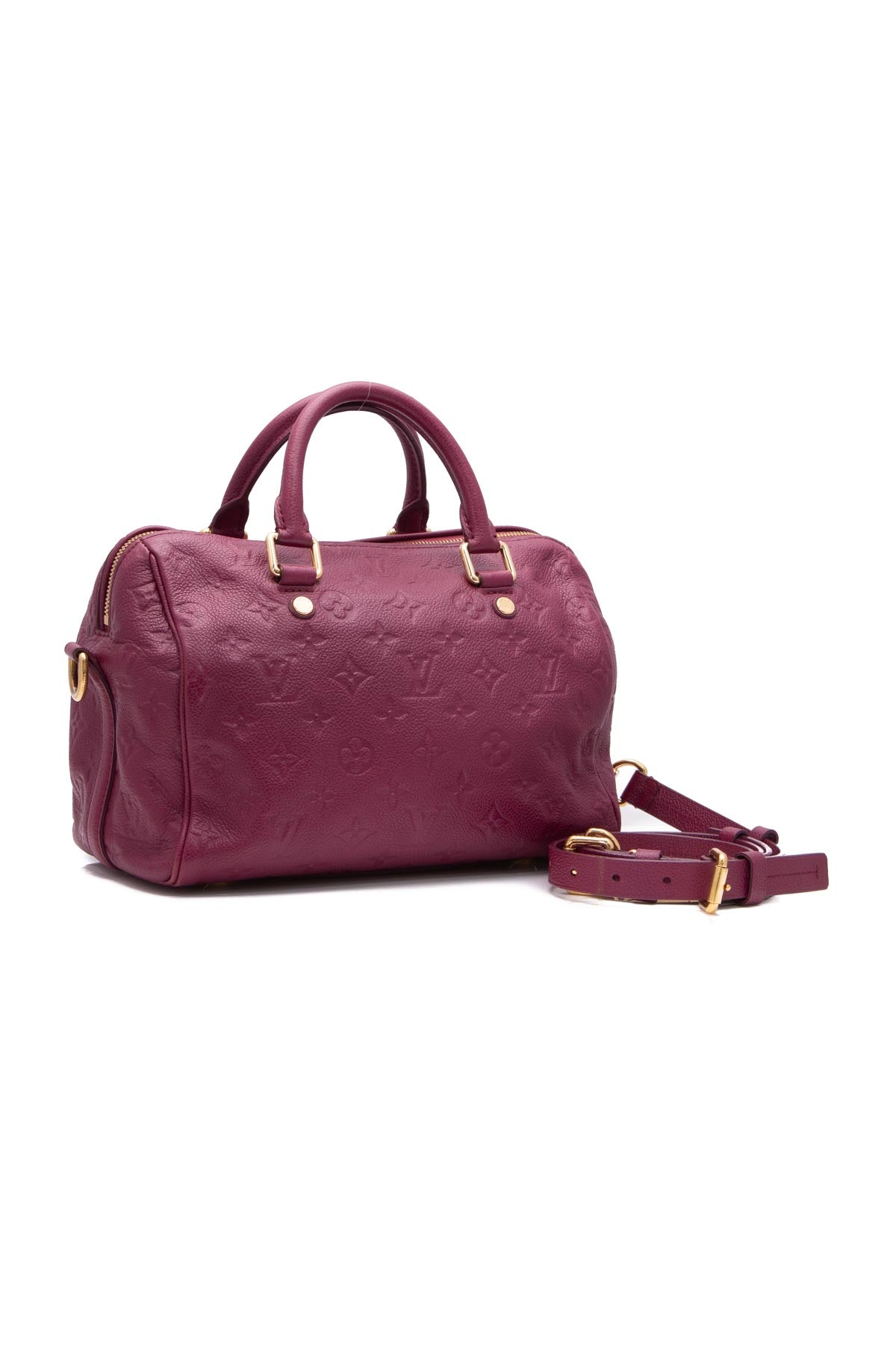 Louis Vuitton Purple Monogram Empreinte Leather Speedy Bandoulière 25  Shoulder Bag Louis Vuitton
