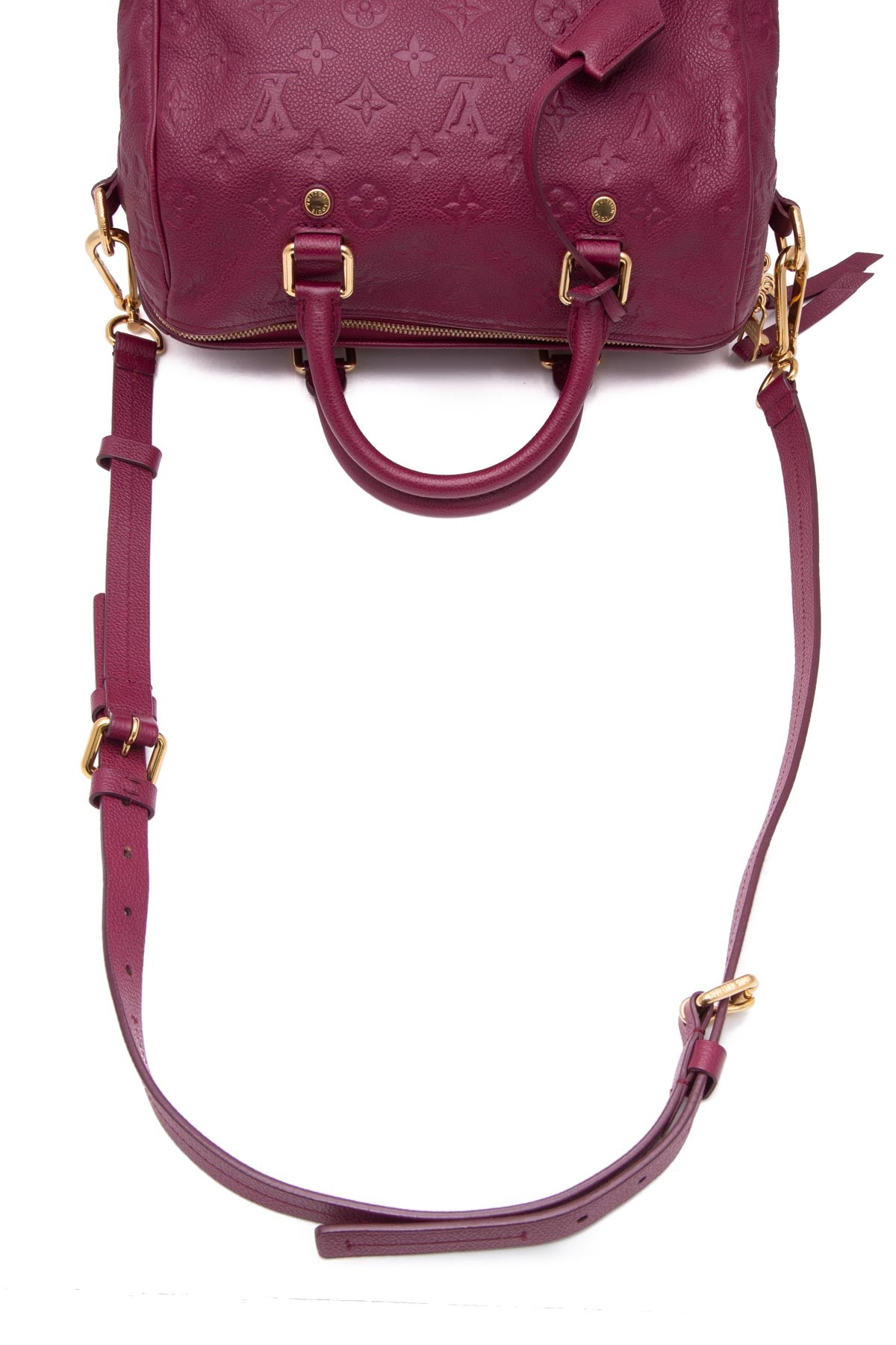 Louis Vuitton Speedy Bandouliere Bag Monogram Empreinte Leather 25 Pink
