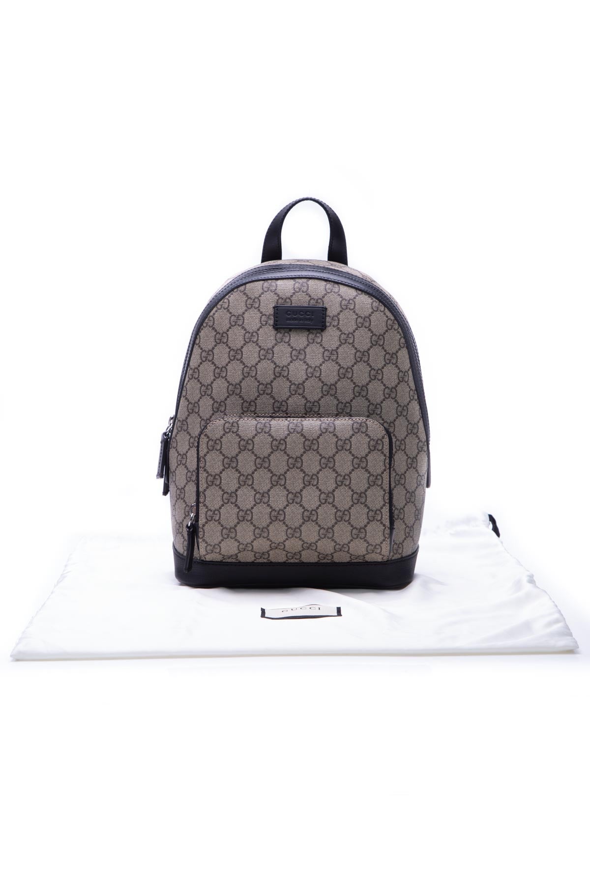 Gucci Beige/Black GG Supreme Canvas and Leather Eden Backpack