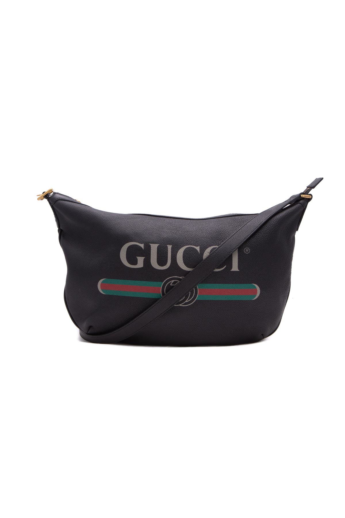 Gucci Half Moon Logo Print Hobo Bag - Couture USA