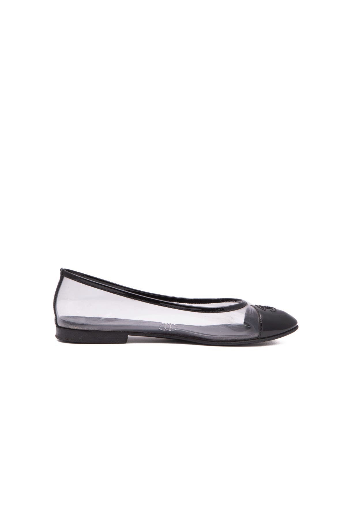 Chanel Clear CC Ballet Flats - Size 38.5