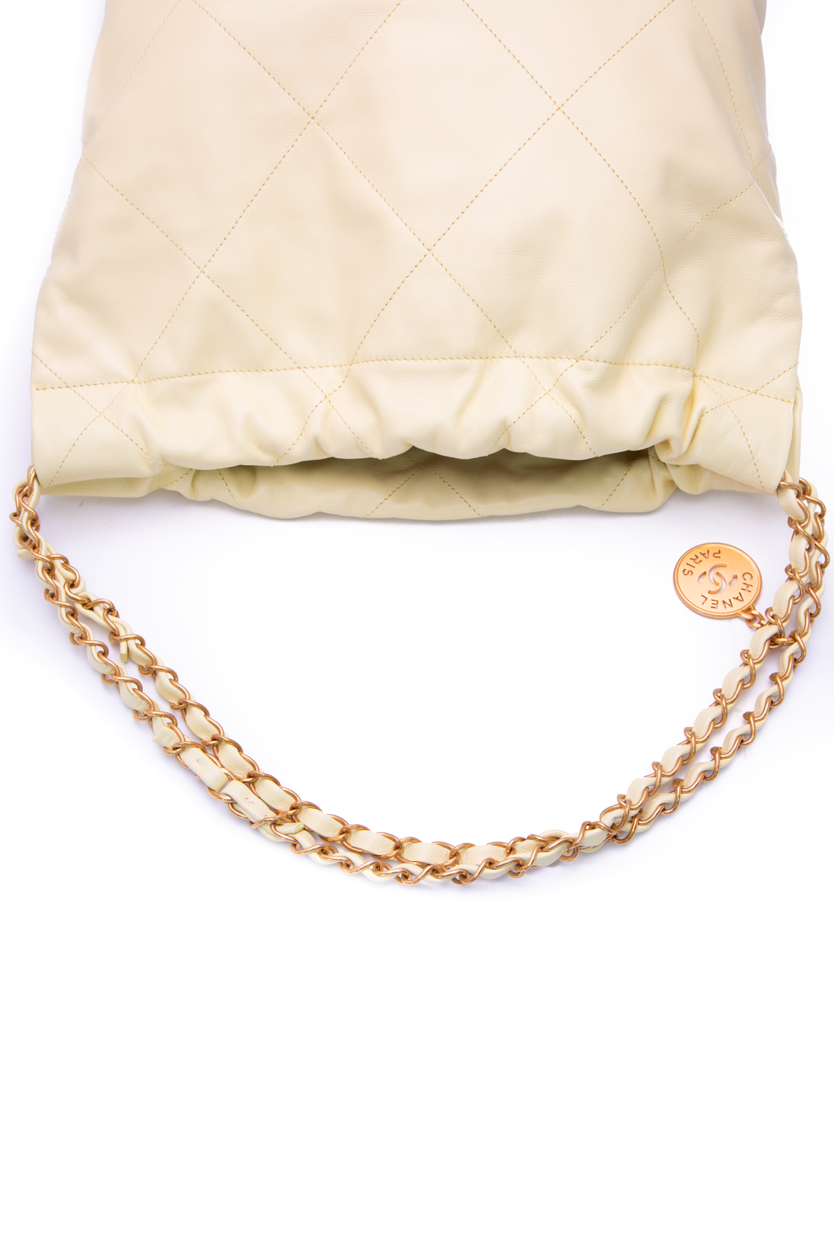 Chanel 22 Mini Handbag Light Yellow / Other Materials