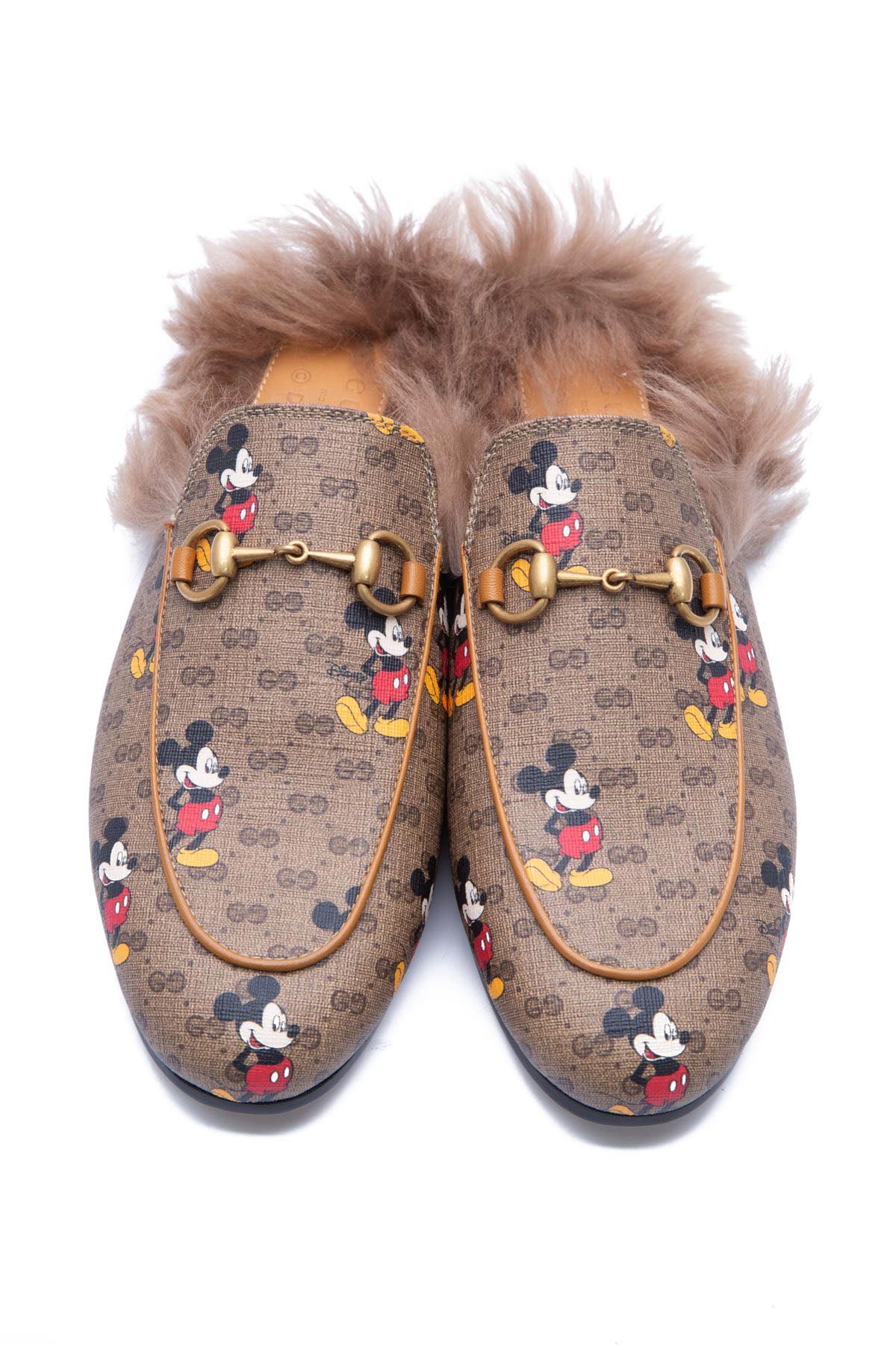 Gucci x Disney Fur Princetown Mules - Size 35.5
