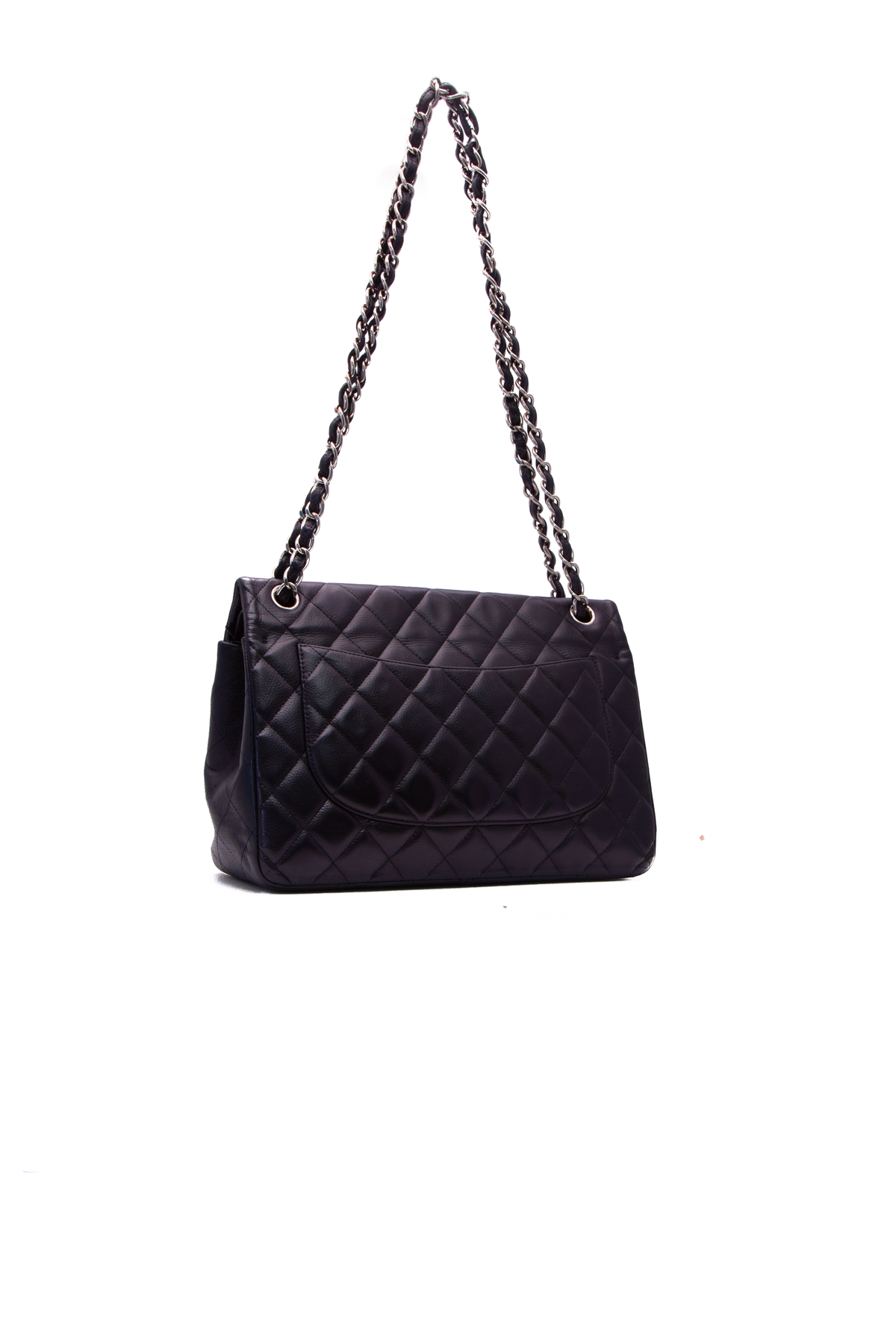 CHANEL Tweed Lambskin Quilted Arm Coin Purse Black 1265713