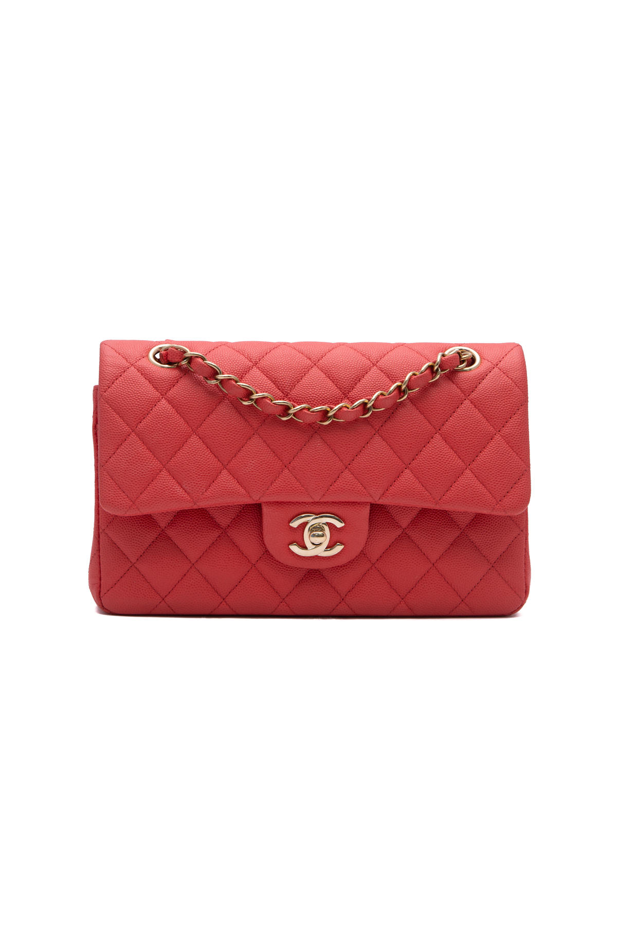 chanel double flap caviar small
