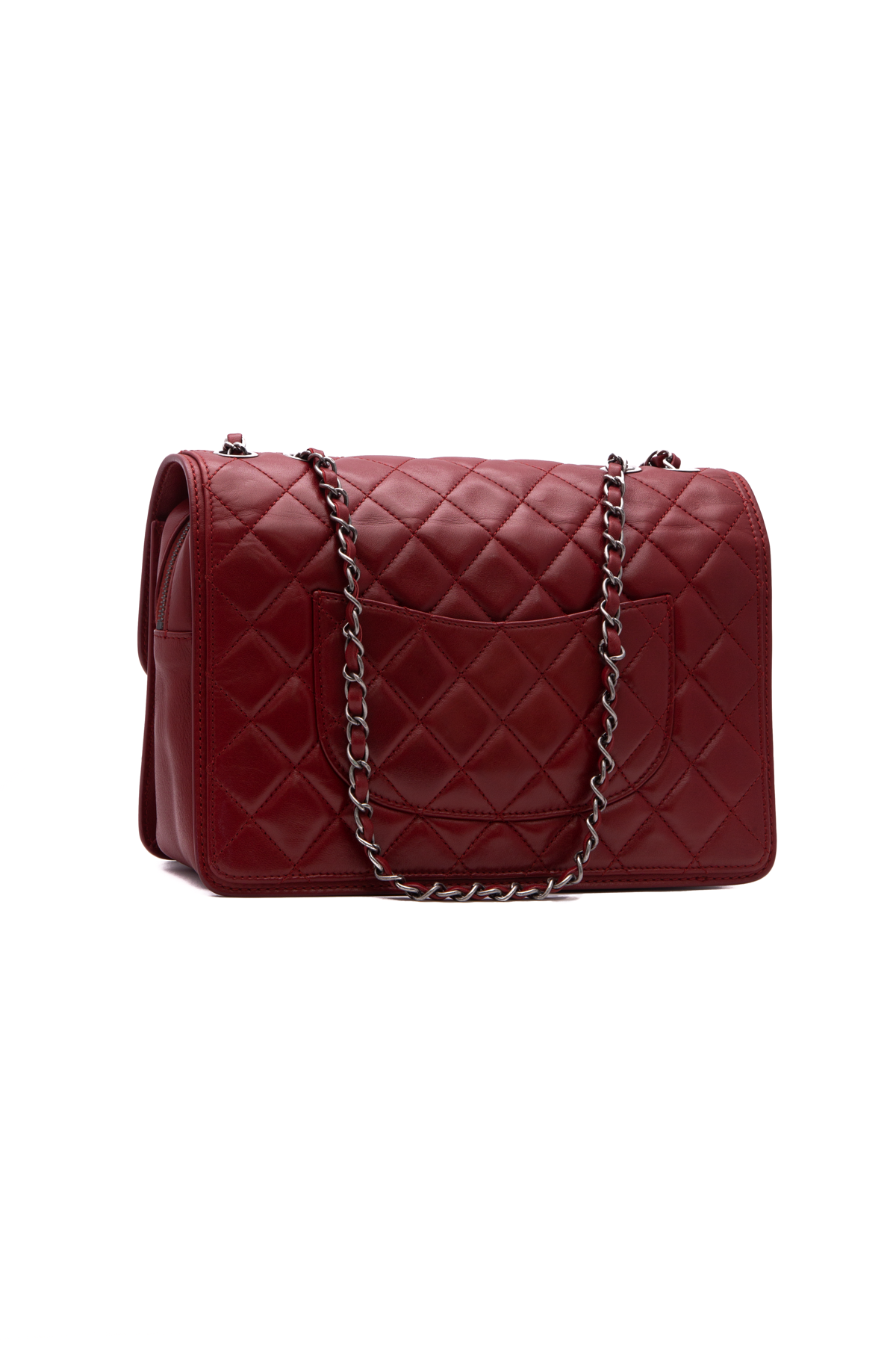 Zara Brazil Leather Shoulder Bag Purse Brown Flap Studded Made in Spain 12  x 12