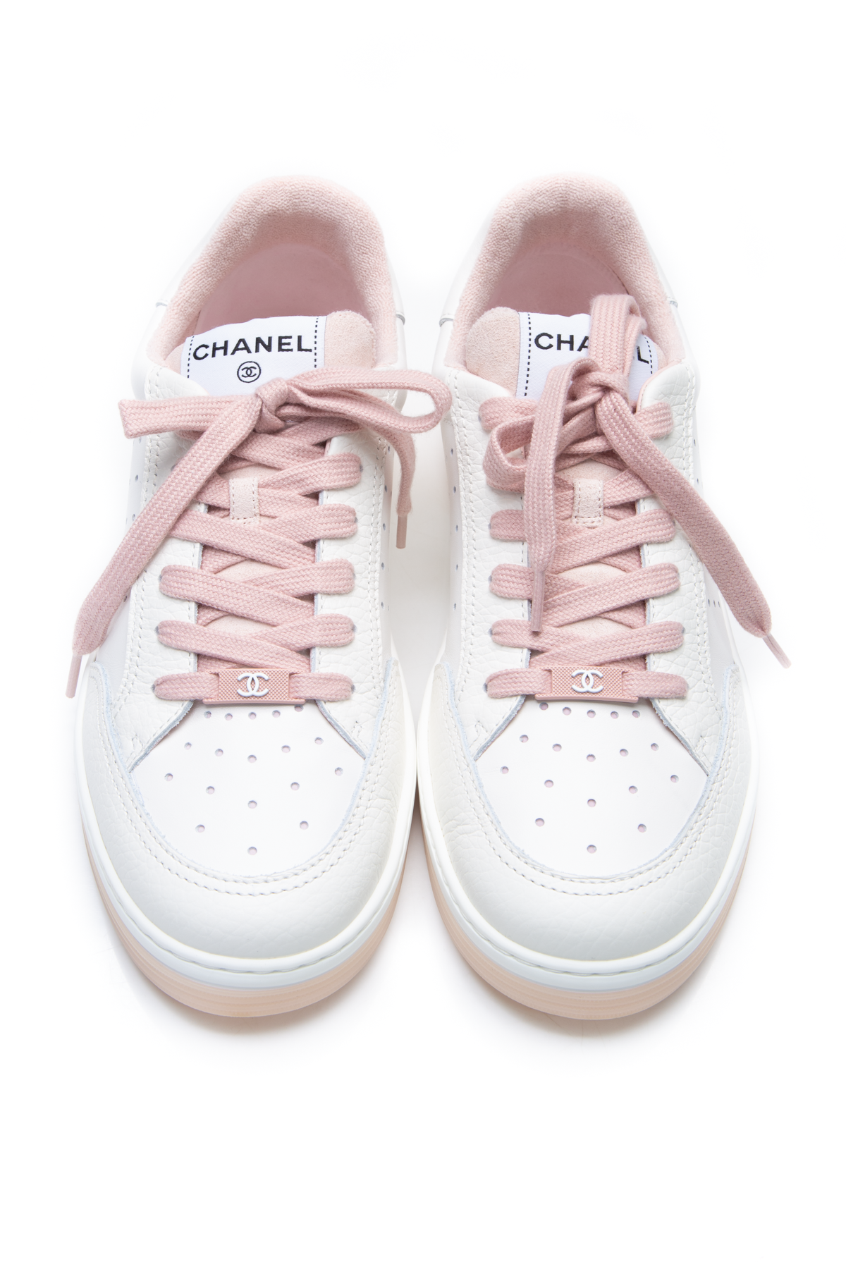 Chanel Logo Low Top Sneakers - Size 41 Couture USA