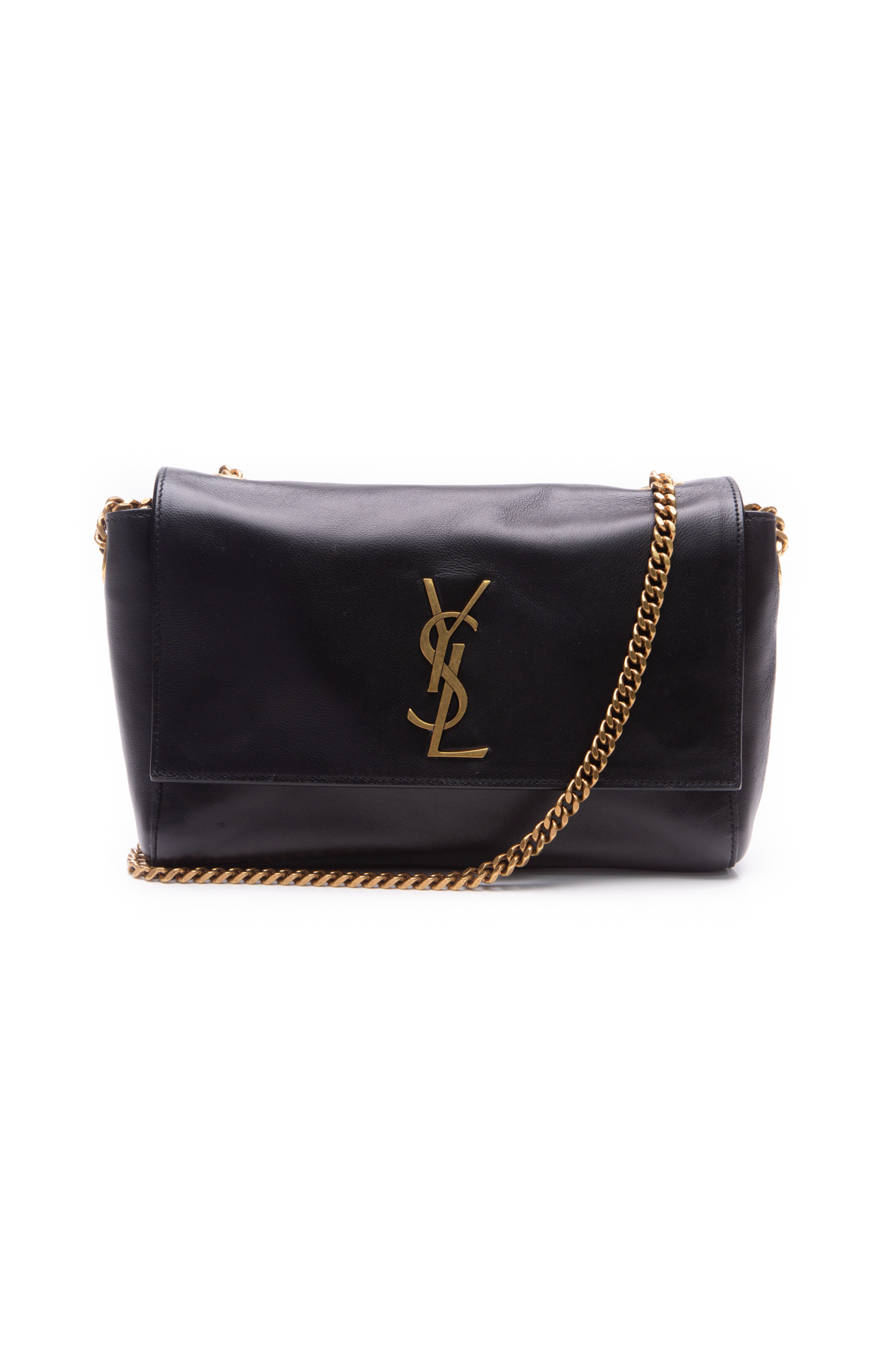 Saint Laurent Soft Kate Medium Reversible Ysl Monogram Crossbody Bag In  Black