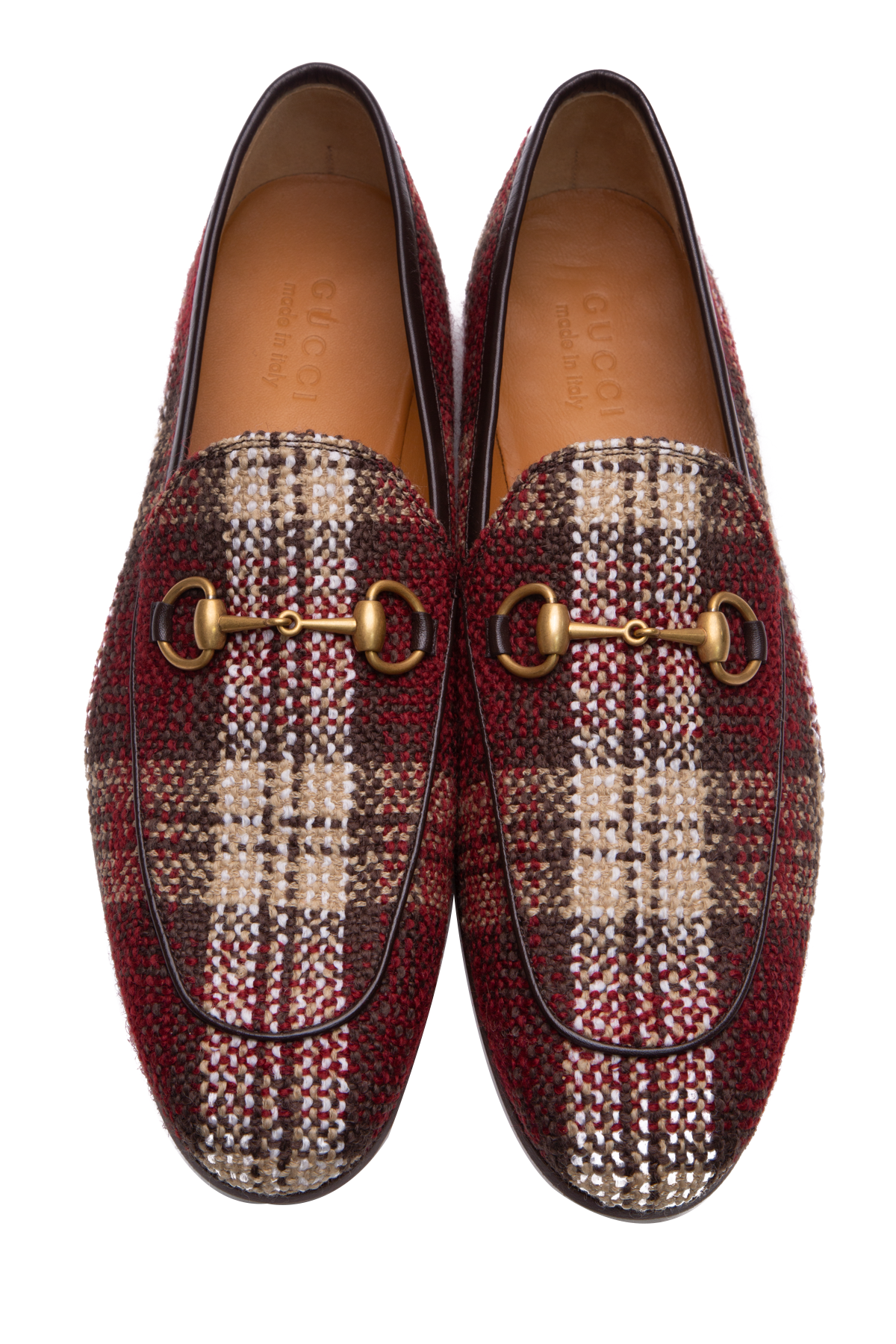 Gucci jordaan 2025 tweed loafer