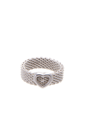 Tiffany & Co. Somerset Mesh Heart Ring - Size 7.5