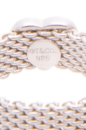Tiffany & Co. Somerset Mesh Heart Ring - Size 7.5