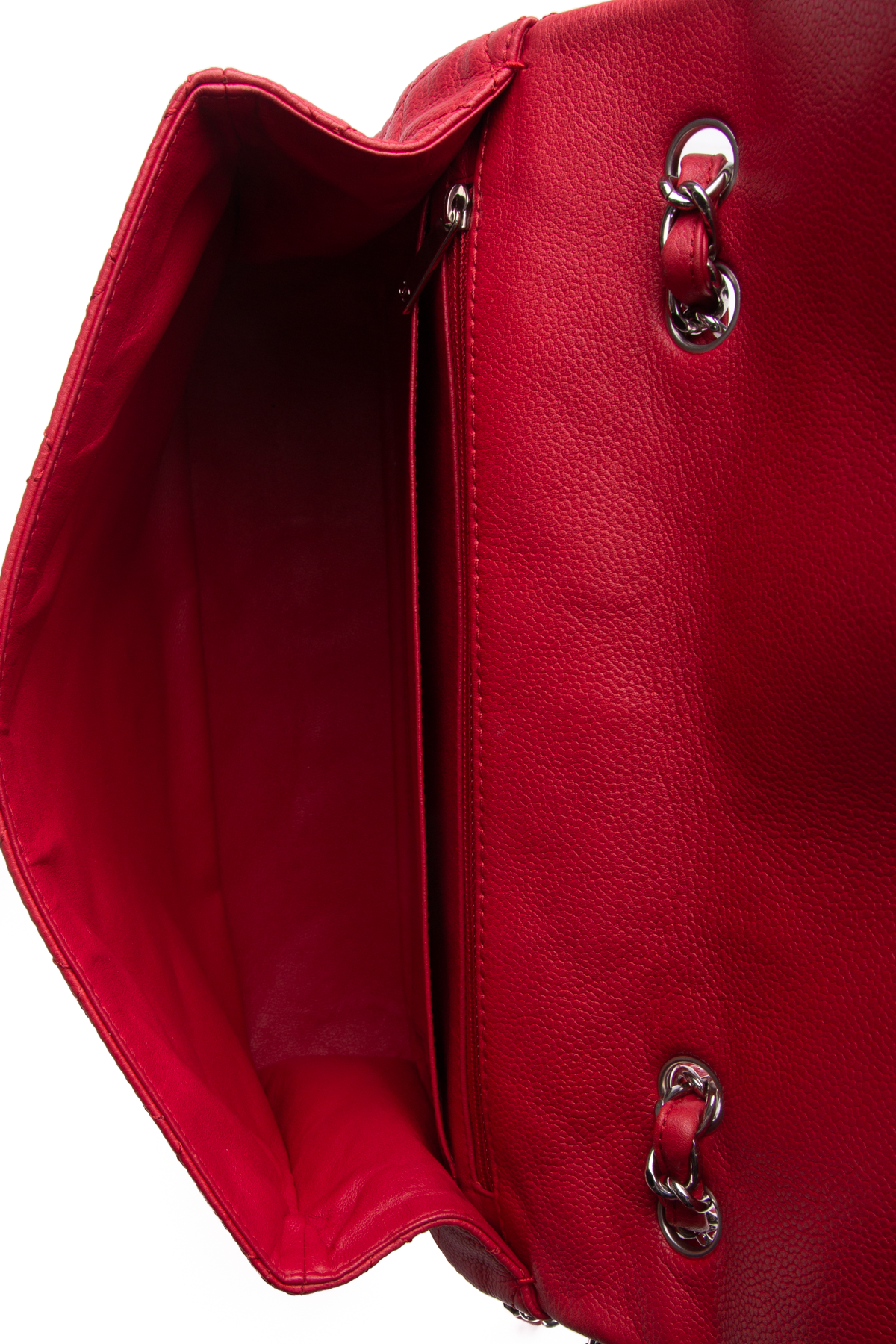 Chanel Jumbo Classic Single Flap Bag Lambskin Leather Red