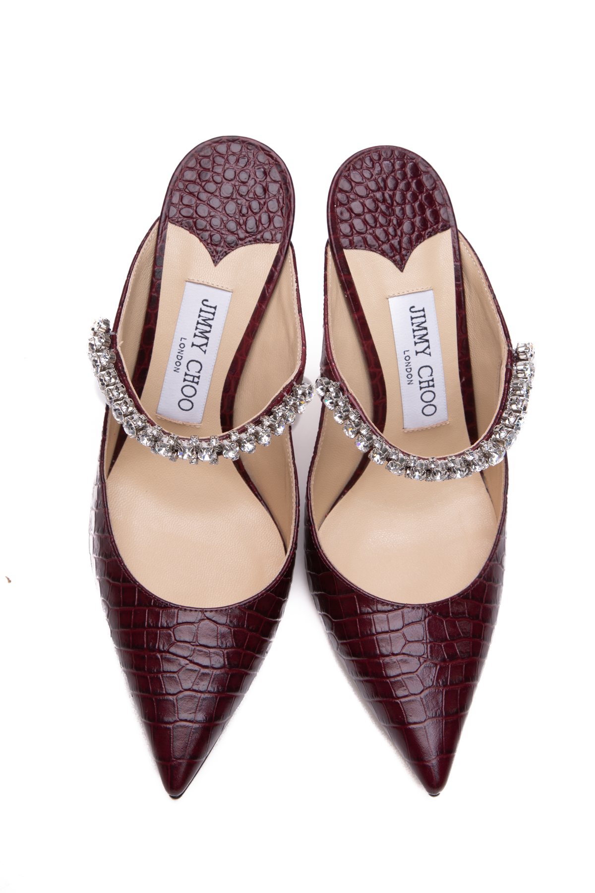 Jimmy Choo Bing 100 Crystal Mules - Size 36.5 - Couture USA