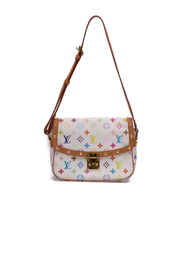 Louis Vuitton Sologne Handbag Monogram Multicolor White
