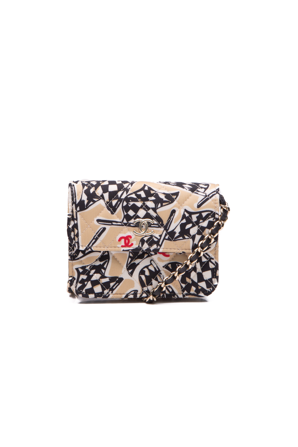 Chanel Checkered Flag CC Mini Wallet on Chain Bag - Couture USA