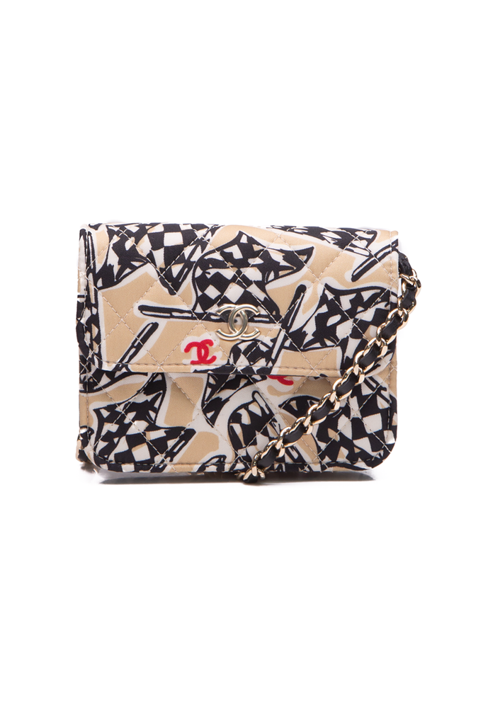 Chanel Checkered Flag CC Mini Wallet on Chain Bag - Couture USA