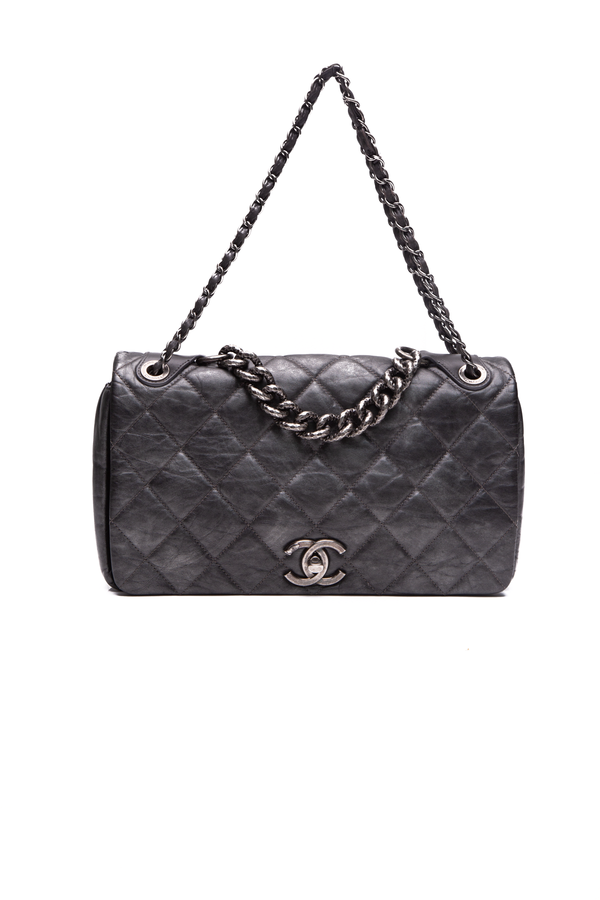 Pondichery leather tote Chanel Silver in Leather - 29249716
