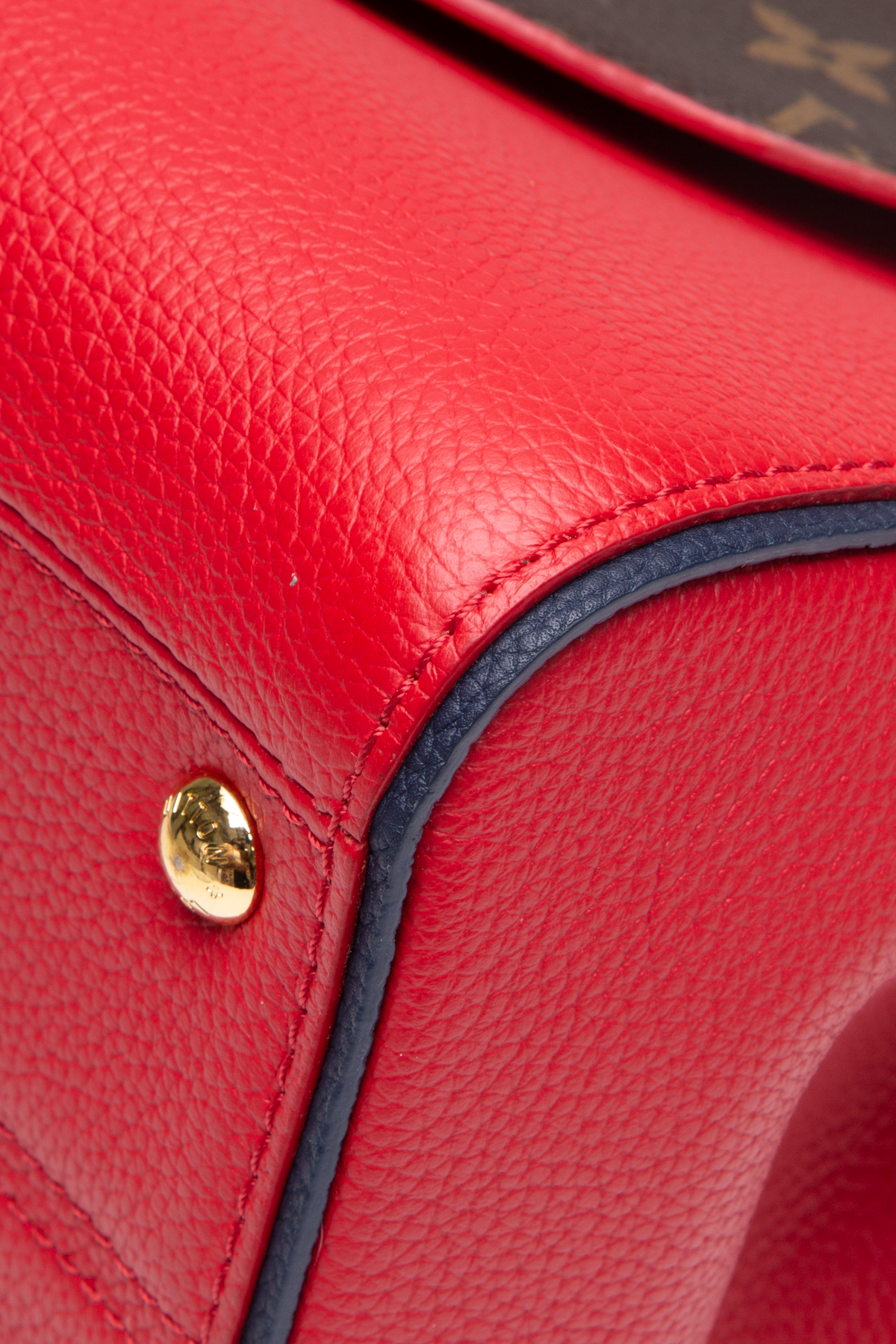 Louis Vuitton Monogram Double V Handbag Red Cloth ref.850158