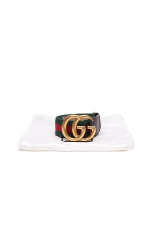 Gucci Web Double G Belt - Size 34