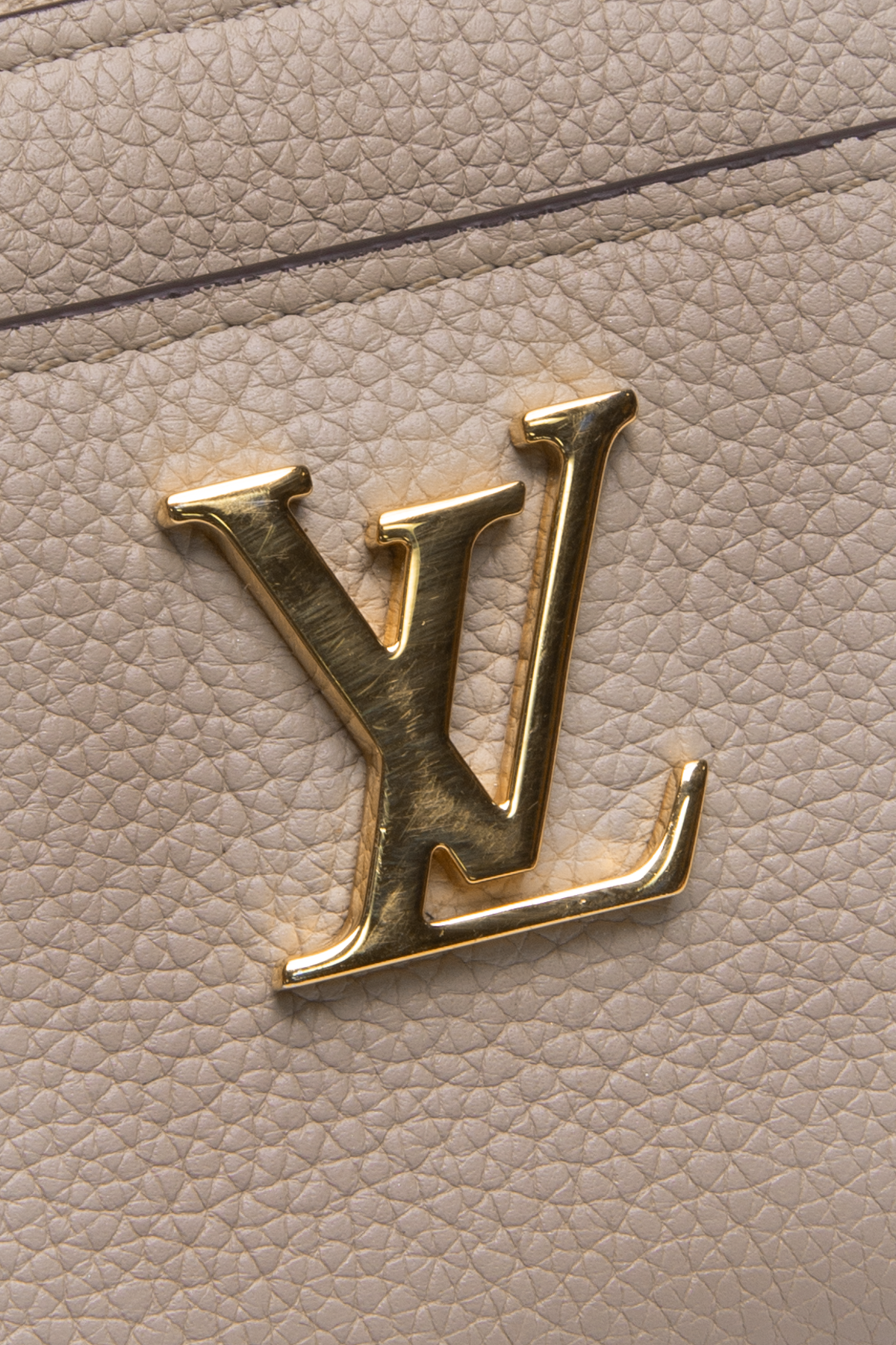 Louis Vuitton Zippy Lockme Coin Purse Colors Greige Calfskin