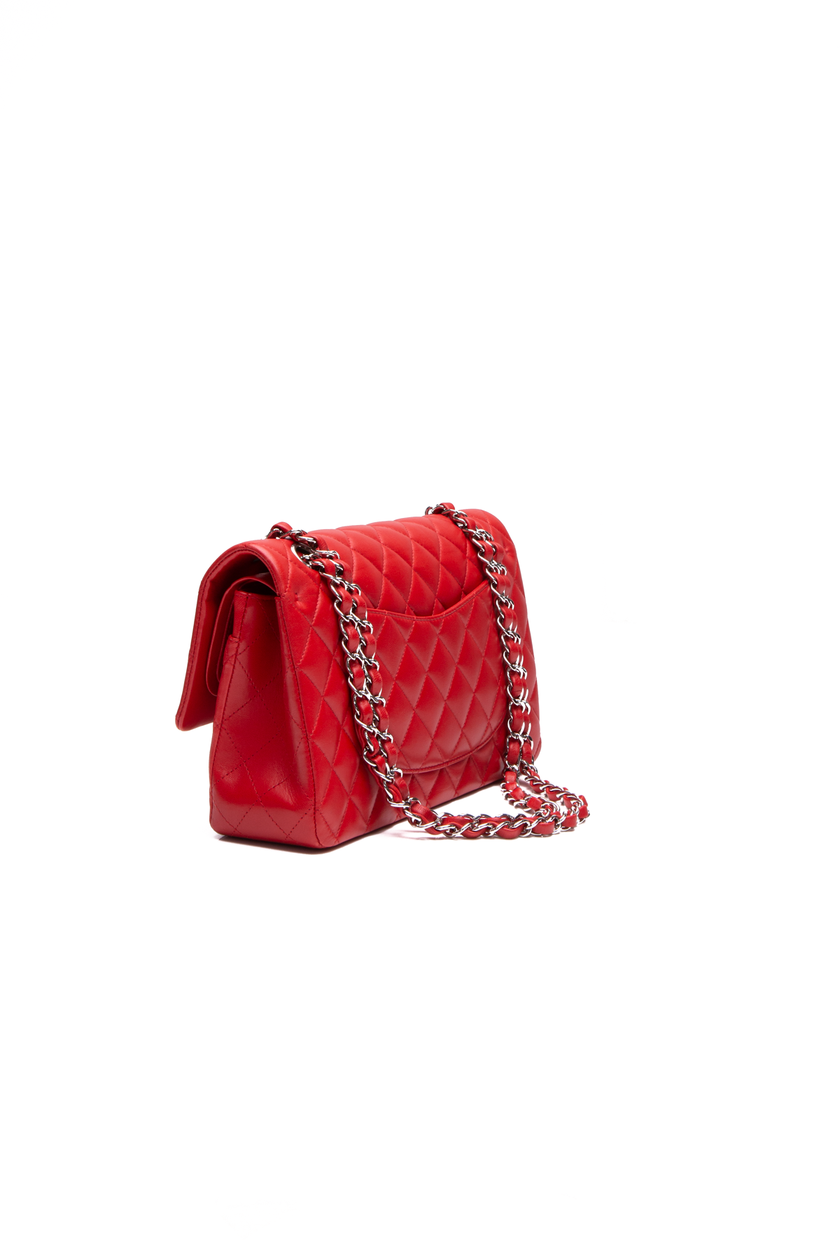 CHANEL Boy Flap Bag Red Cube Embossed Lambskin Leather Medium 2014