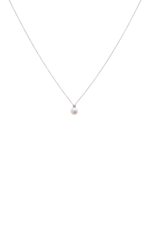 Tiffany & Co. Signature Pearl Diamond Pendant Necklace