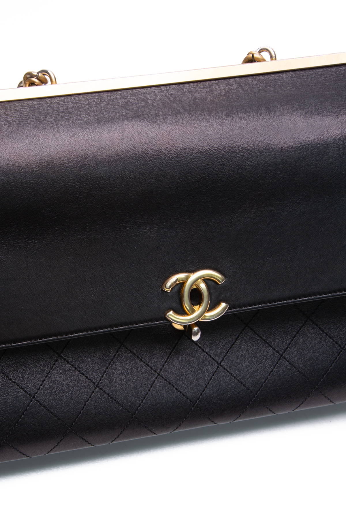 Chanel small coco luxe flap bag black